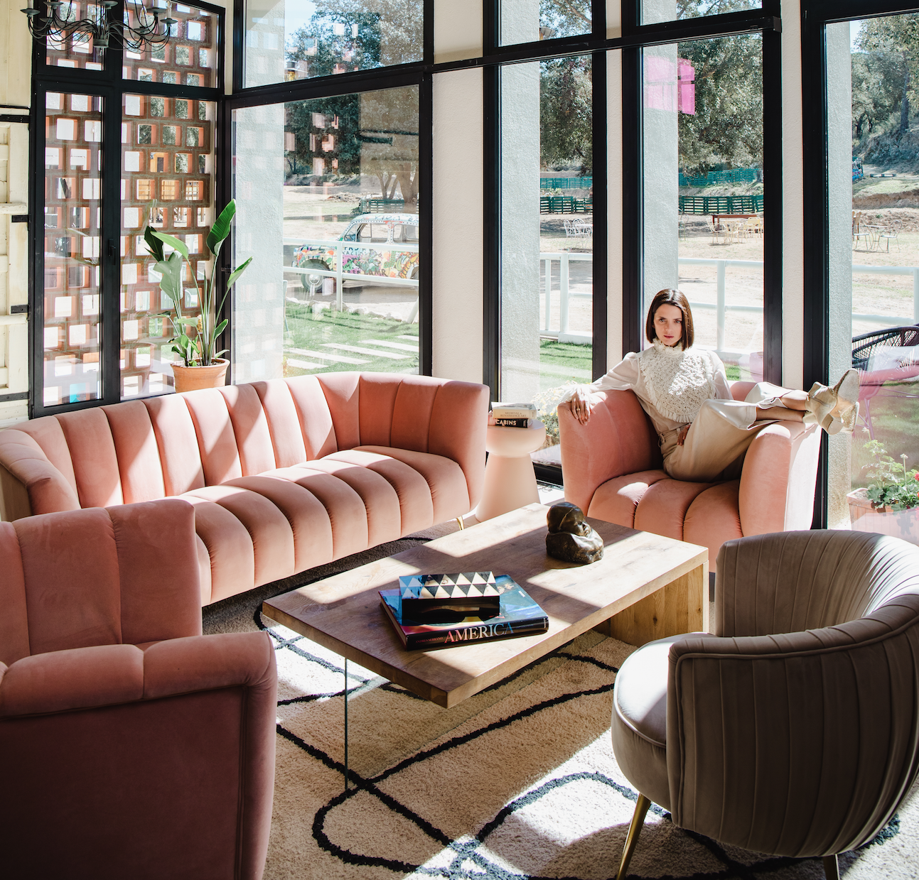 La actriz en el salón
