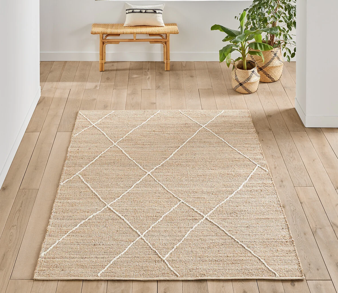 Alfombra de yute minimalista