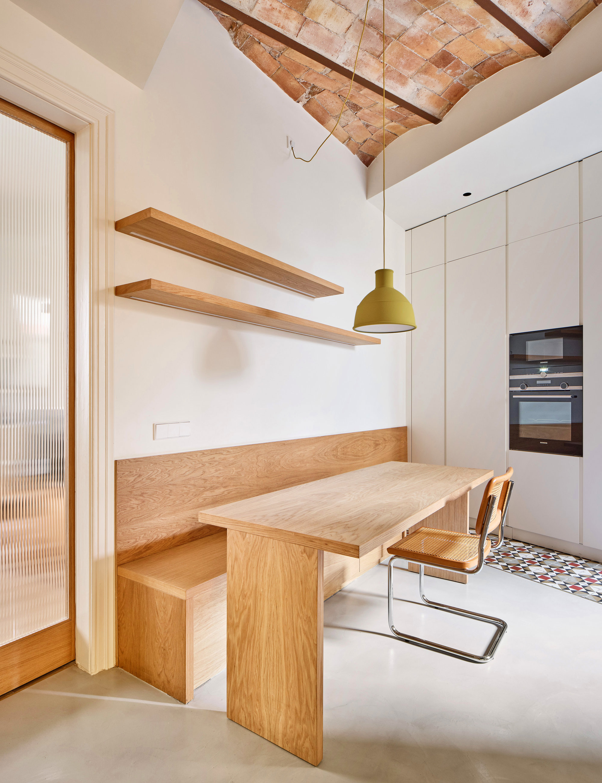 cocina madera ladrillo