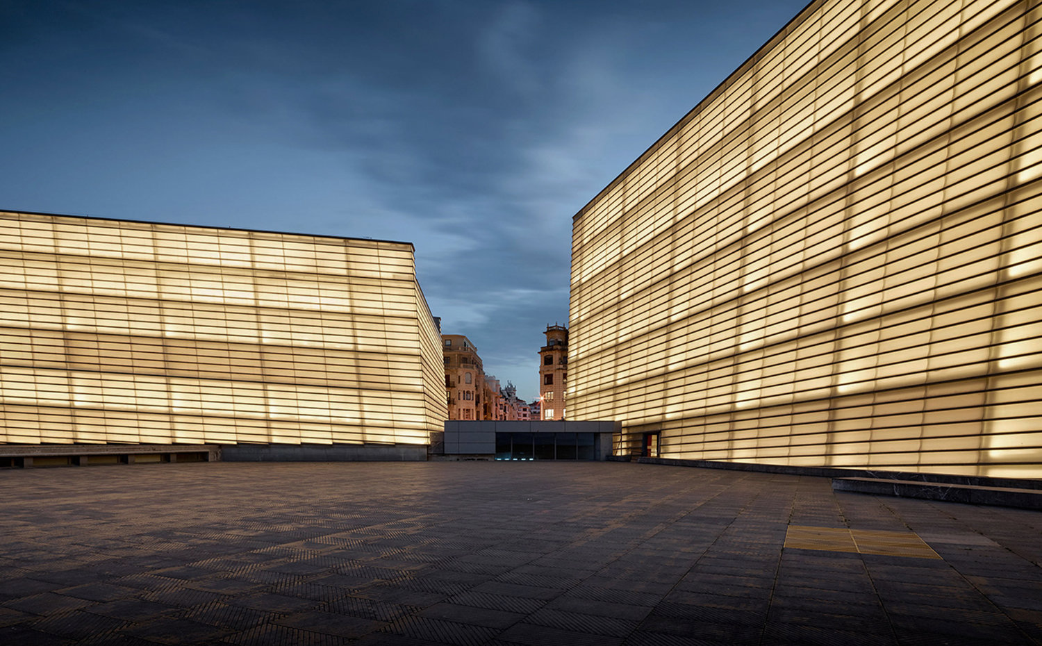 Exterior del Palacio de Congresos y Auditorio Kursaal de San Sebastián.