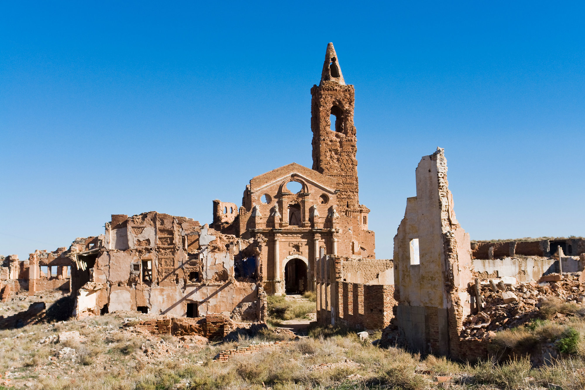 Iglesia de Belchite, en Zaragoza