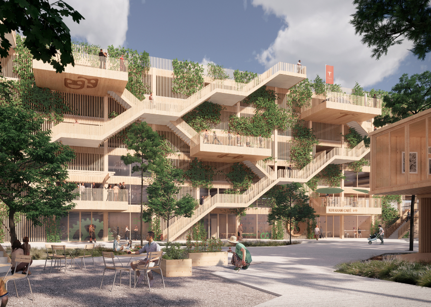¿Una casa de madera o un parking? Por increíble que parezca, es lo segundo.  