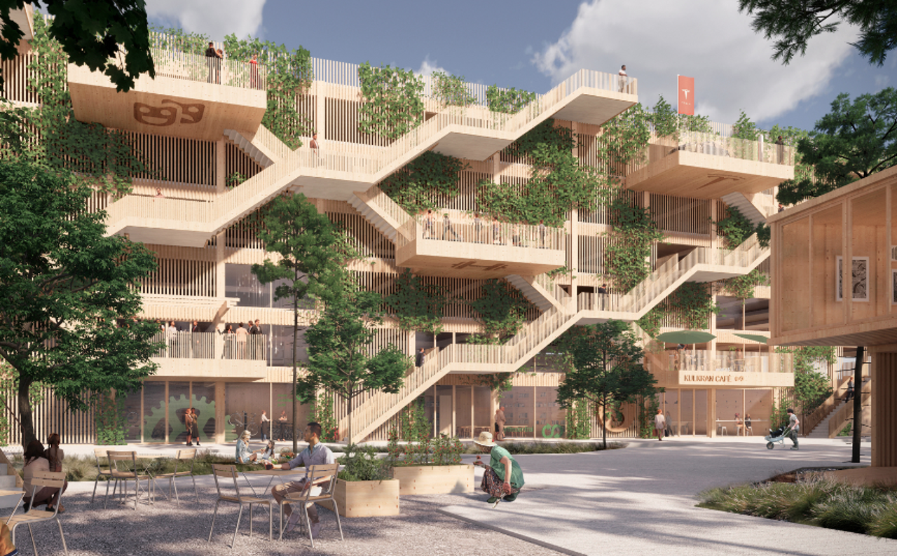 ¿Una casa de madera o un parking?