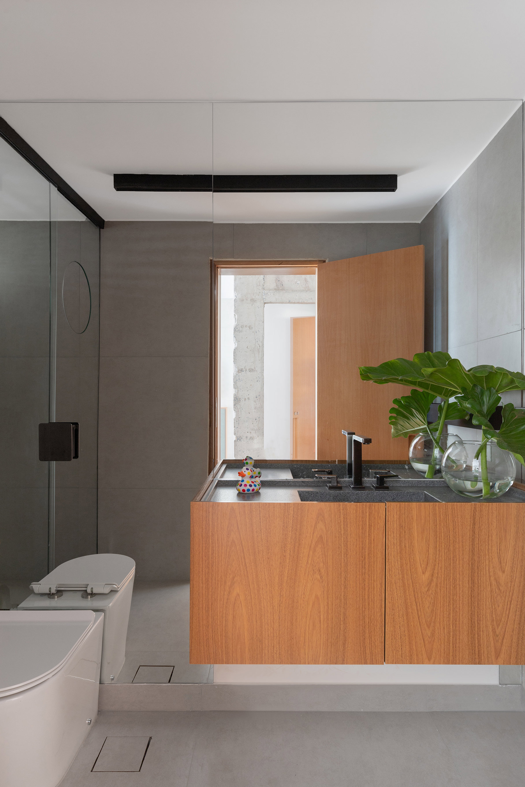 bano madera casa brasilia