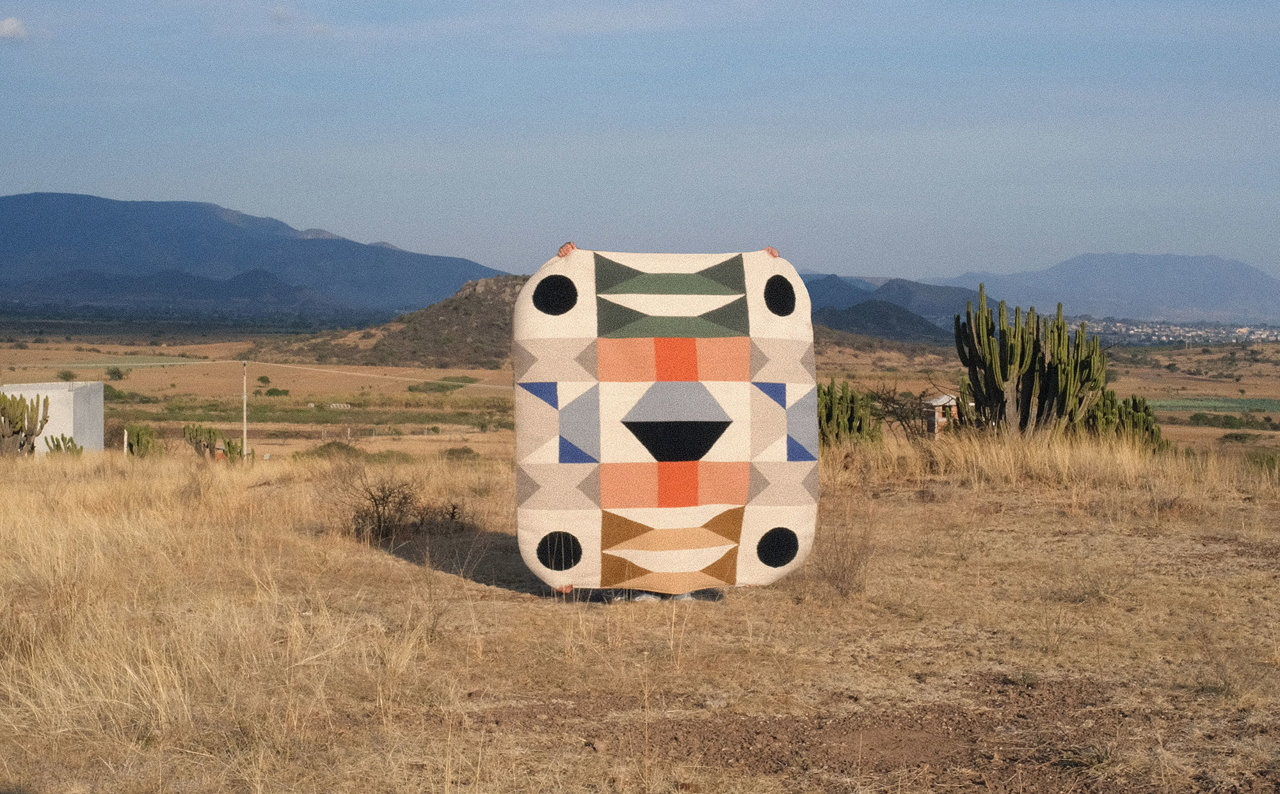 Uno de sus tapices, que se fabrican artesanalmente en los valles centrales de Oaxaca.
