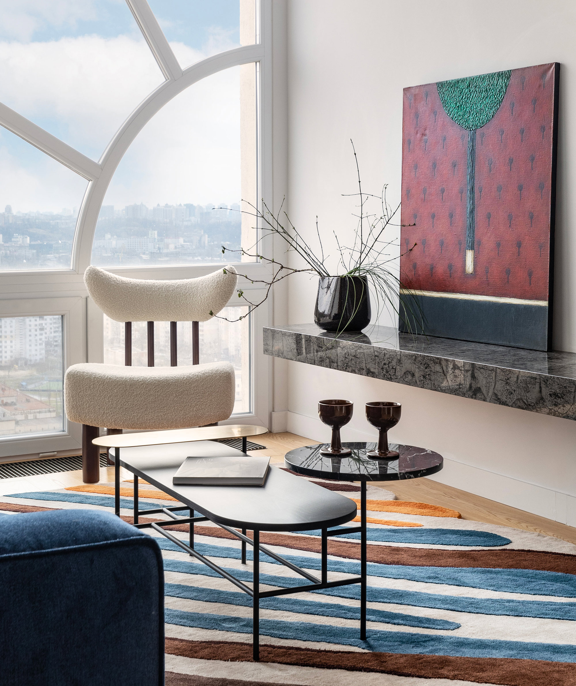 Diseño y color salón vistas
