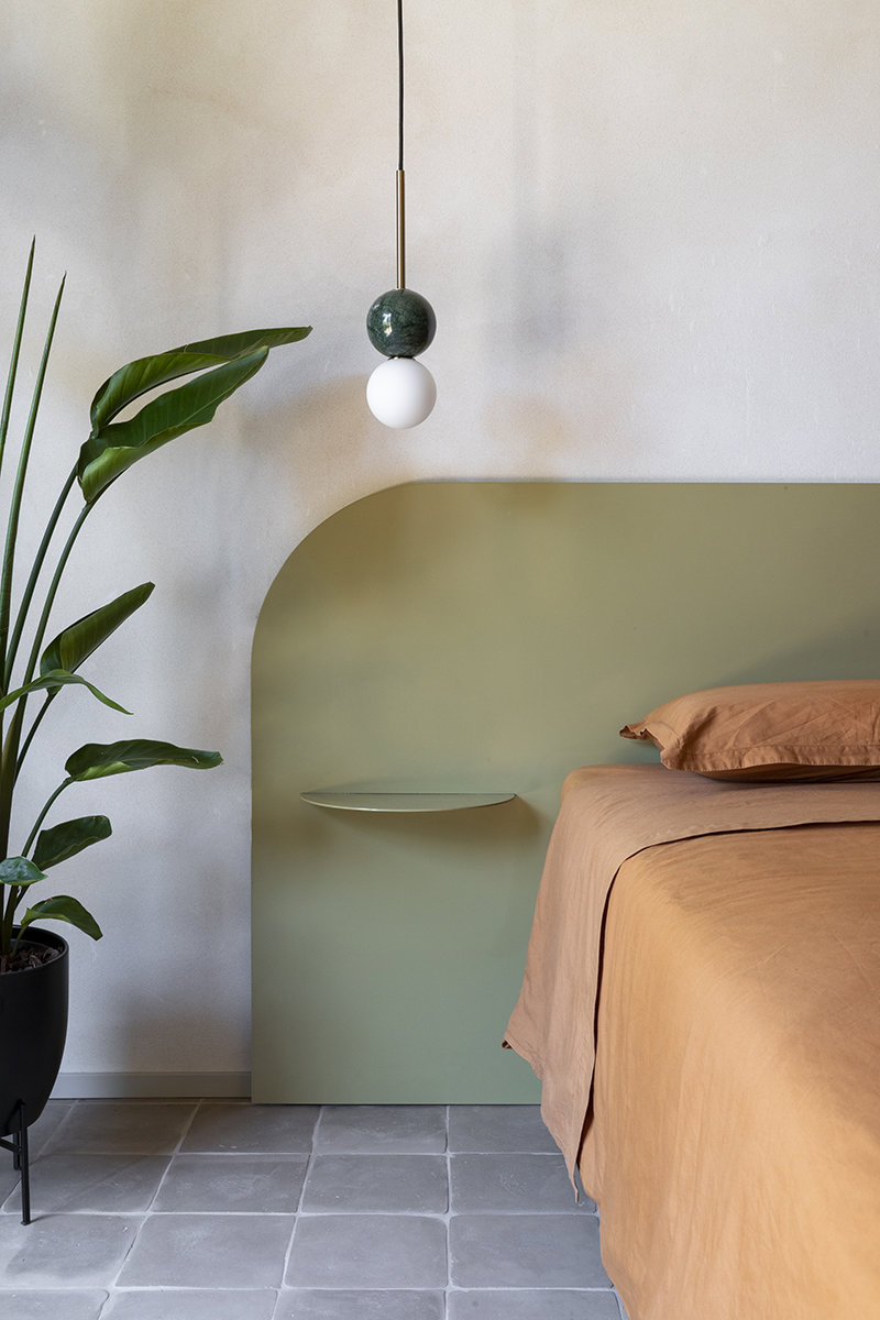 El verde, la conexión al exterior de una habitación con vistas a la terraza.