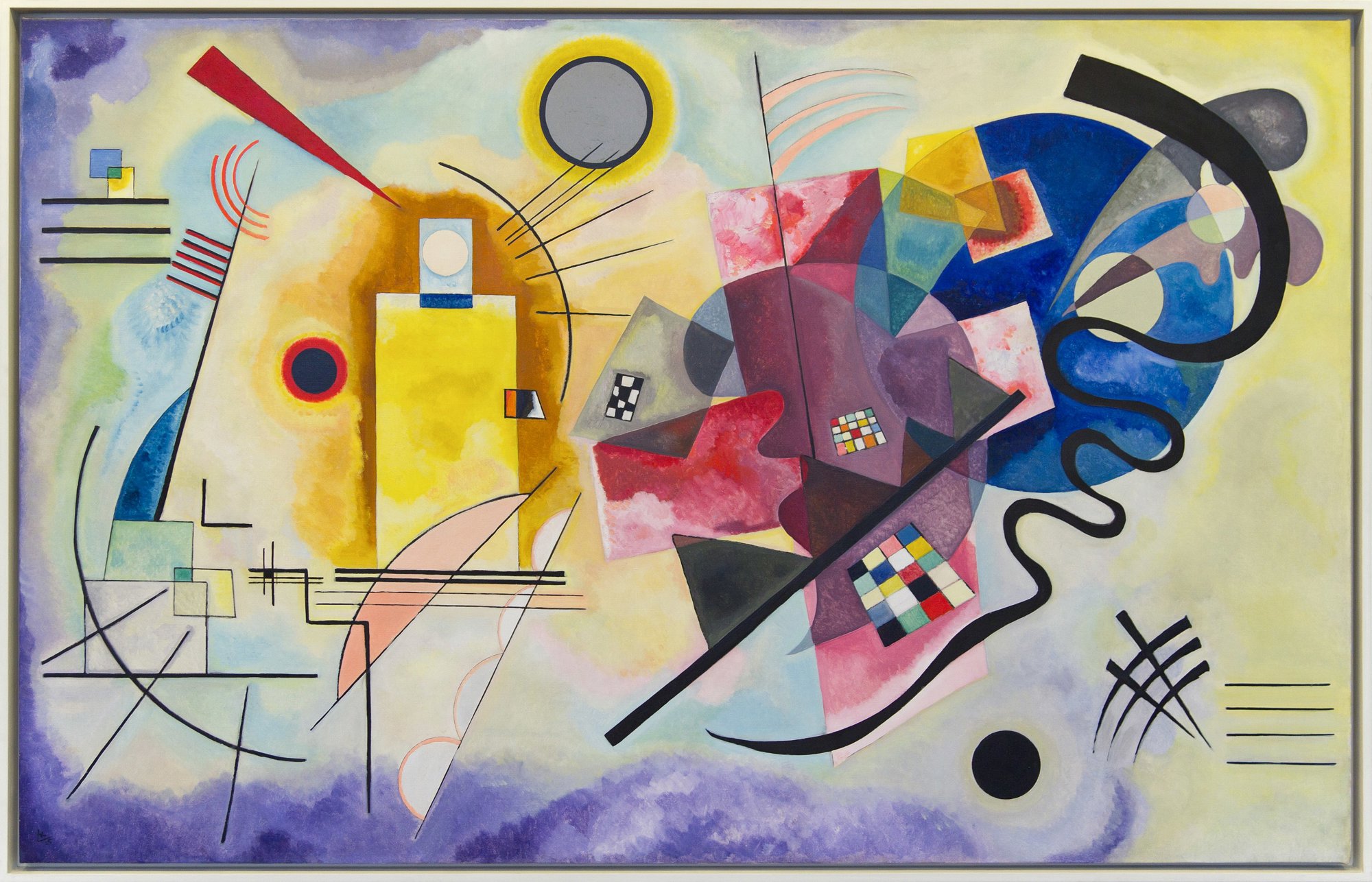 Amarillo, rojo y azul, de Vasili Kandinski (1925)