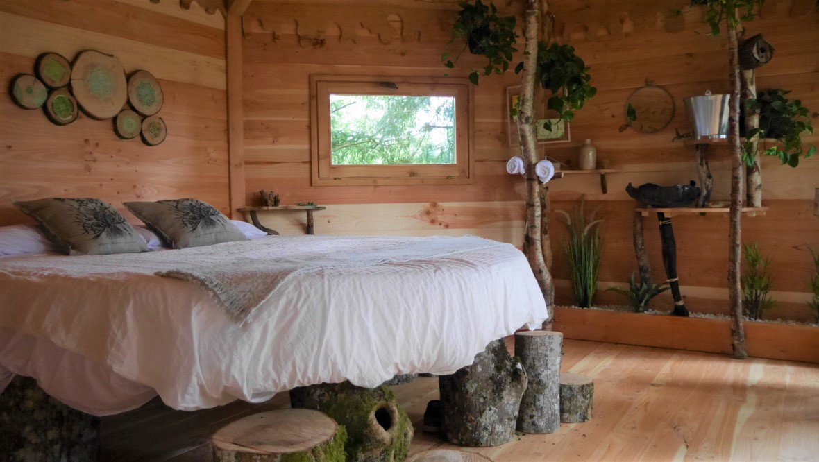 Dormitorio de la Cabaña Amalur