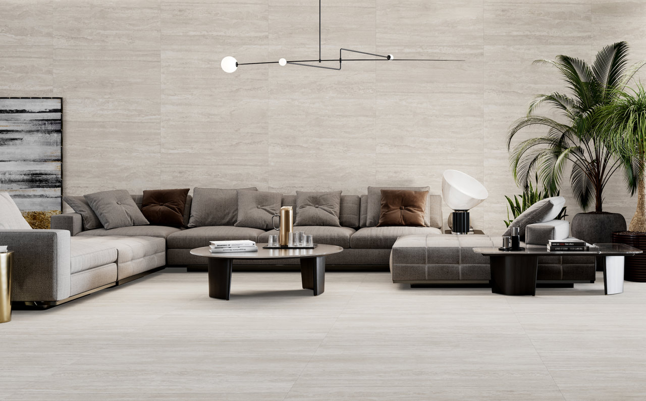 Travertine Vein con acabado light luxe