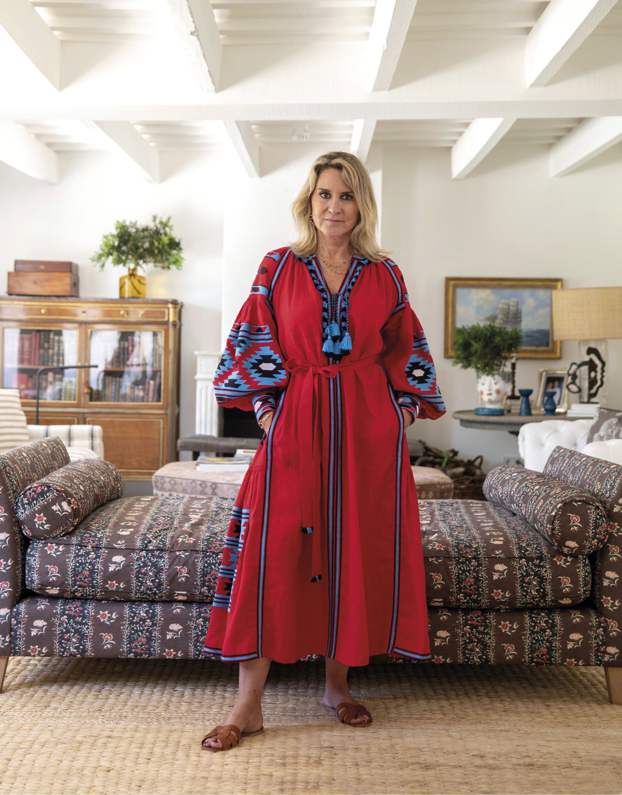 Susana Gallardo, artífice del libro, en su casa menorquina
