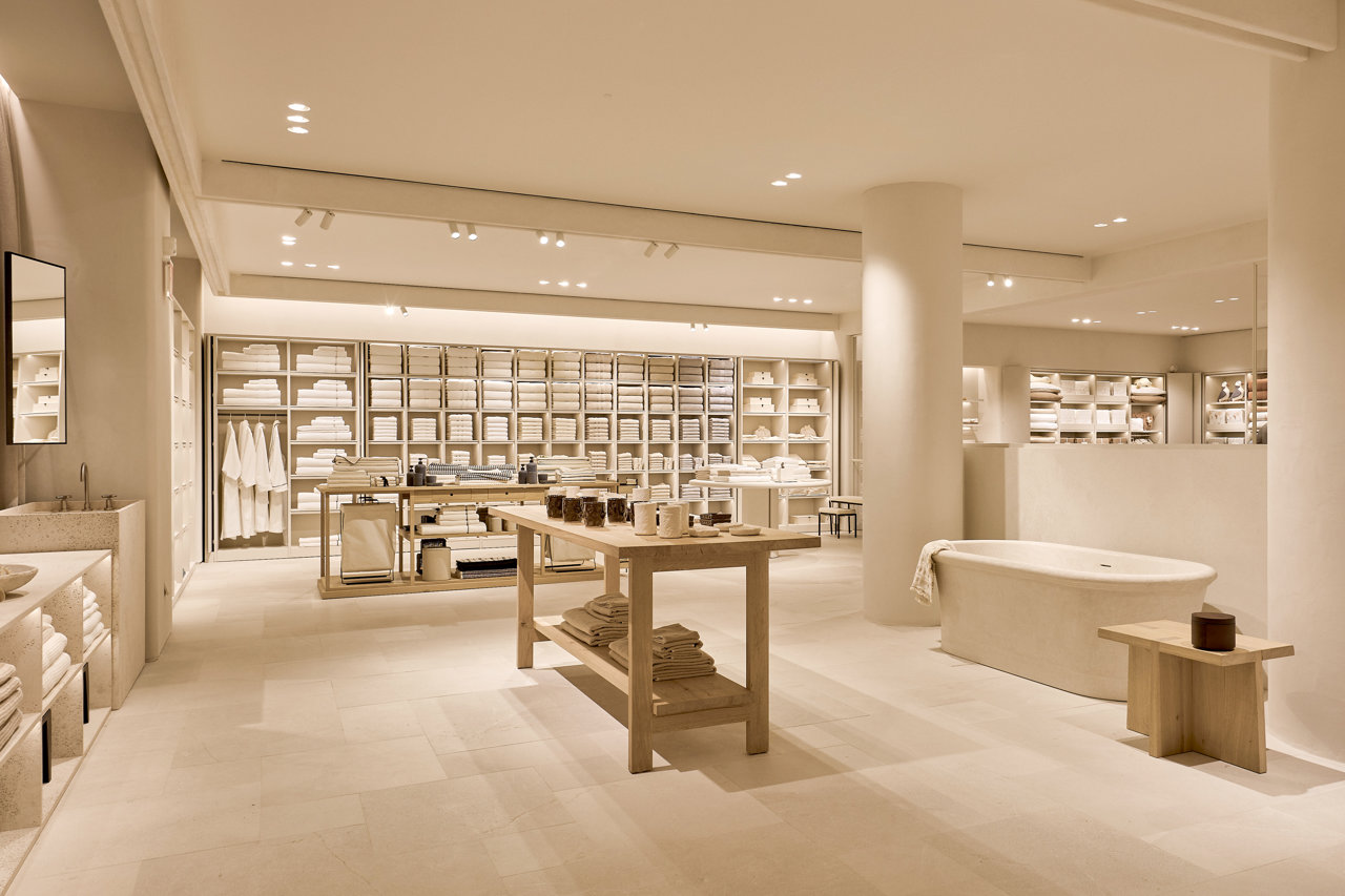 Zona de la tienda dedicada al baño.
