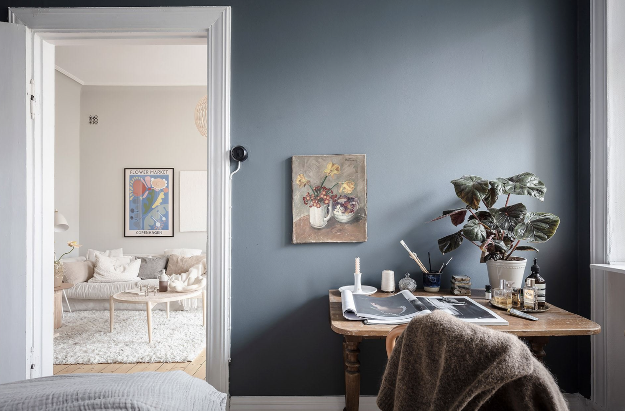 pared azul