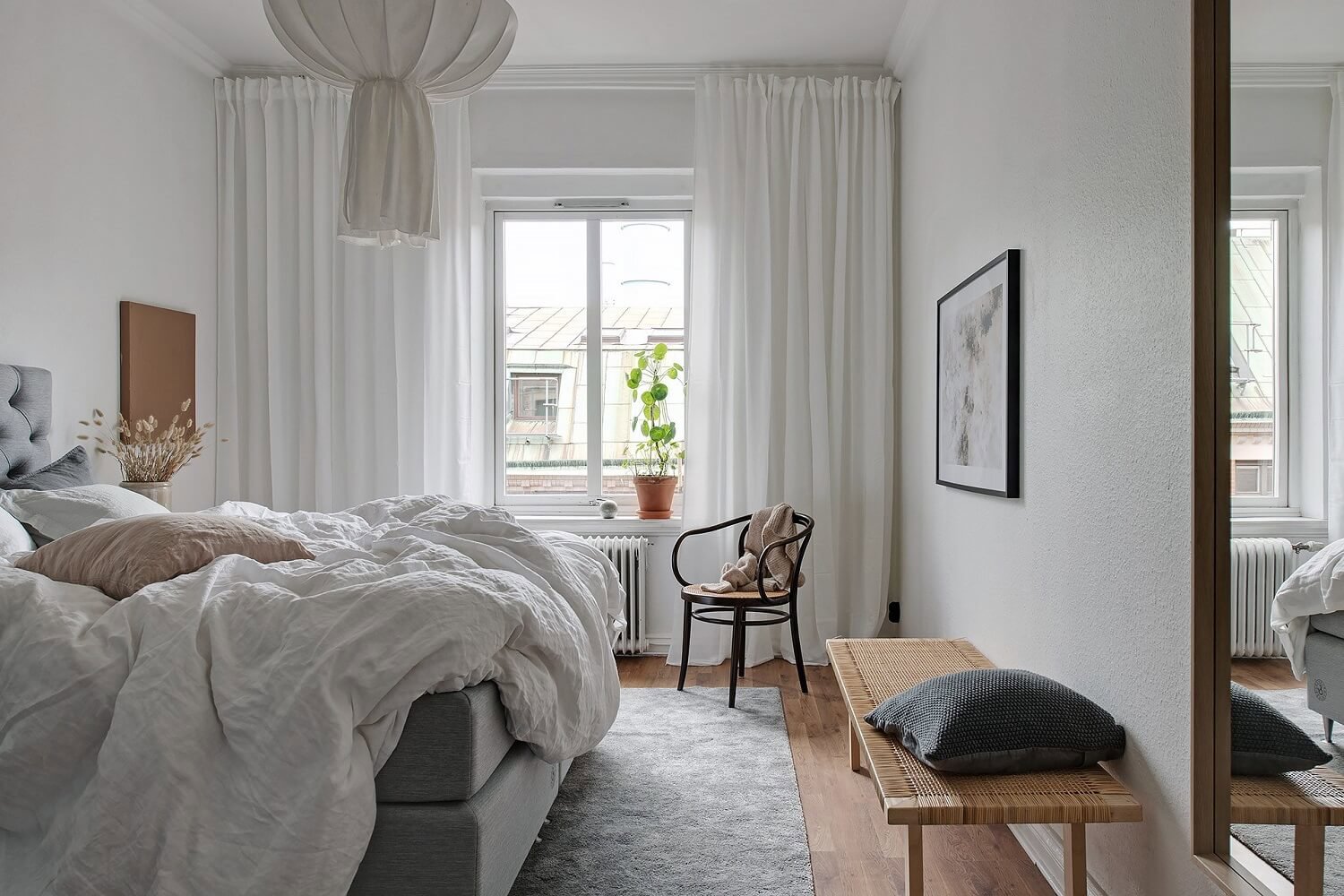 Casa estilo nórdico dormitorio