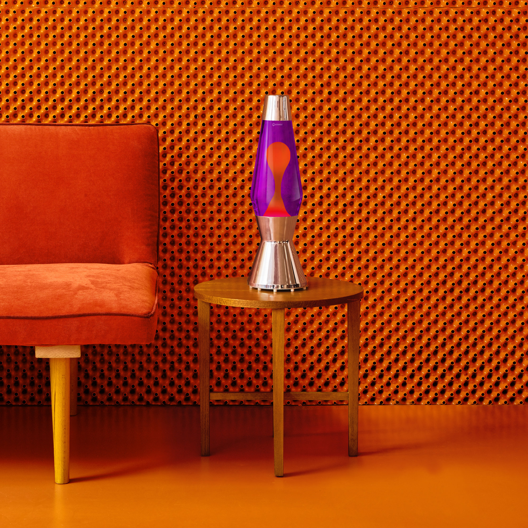 Mathmos Astro lava lamp violet orange