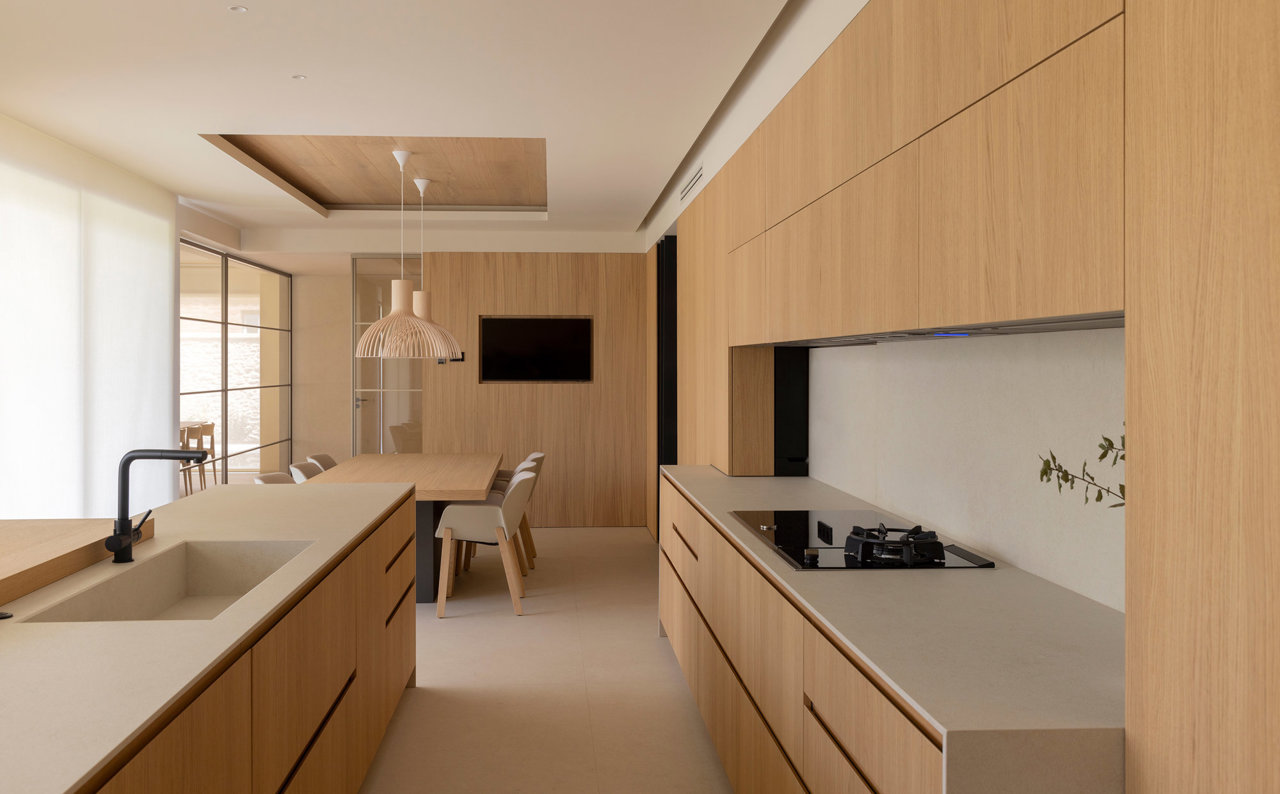 Cocina con superficies de cuarzo
