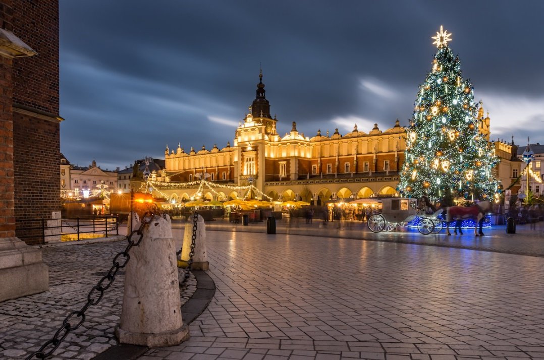 Mercado de navidad en Cracovia