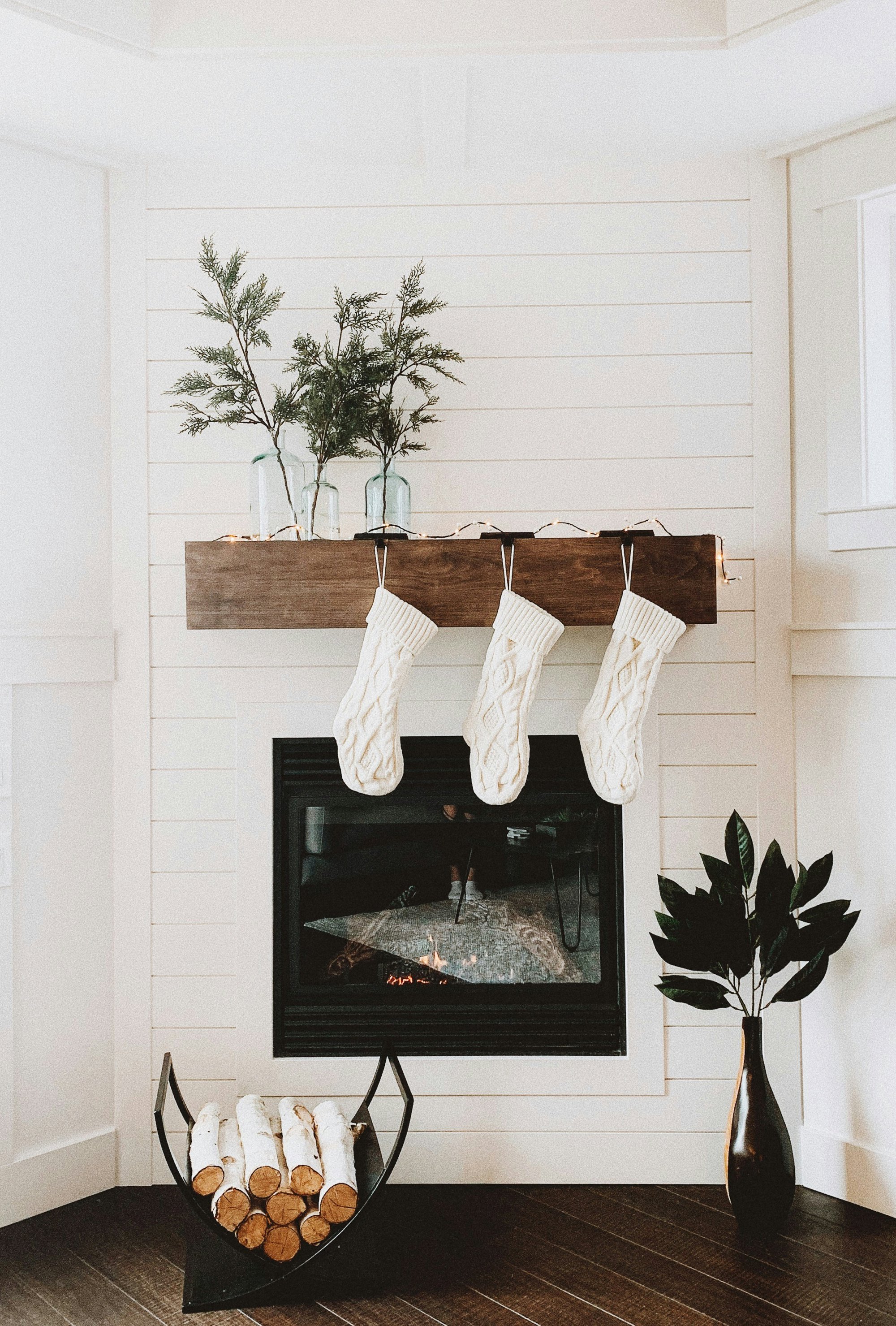 calcetines chimenea navidad minimalista