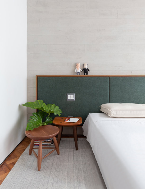 9 mesitas de noche con el sello de Arquitectura y Diseño y que dominan la decoración del dormitorio