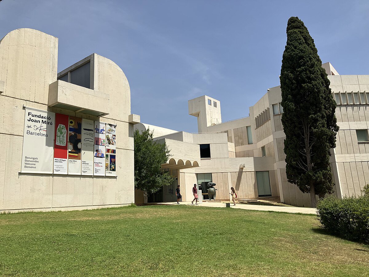 Entrance of the Fundació Joan Miró, Barcelona, June 2022